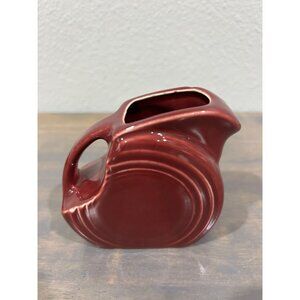 Fiesta Mini Disk Pitcher Deep Red Cinnabar 5 oz Good Condition Small paint imper